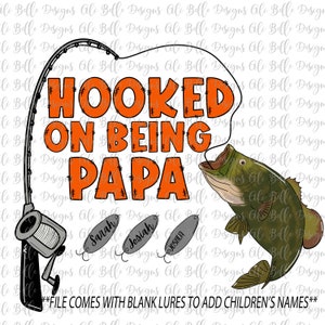 Viciado em ser PAPAI | PNG de Sublimação | PNG de Dia dos Pais | Isca Personalizável | Pai Pescador | Presente de Dia dos Pais | Desenhado à Mão | Original