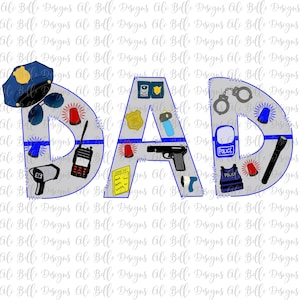 Polizei Papa, Polizei, Doodle, Polizeileben, Polizei Frau, Sublimation, Sublimation Design, Vatertag, Cop PNG, Sofort Download