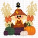 Scarecrow, Corn Husks, Crow, Pumpkins, Fall Scene,  Hand painted, PNG, Sublimate, Autumn, Halloween, Thanksgiving, Hand Drawn, Digital 