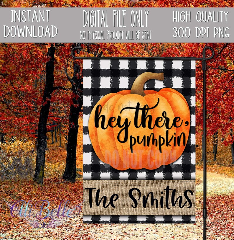 Hey es Kürbis Garten Flagge Herbst Kürbis Garten Flagge Etsy