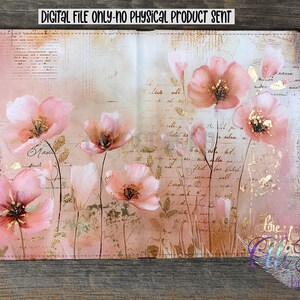 Digital File| Flowers| Floral| Watercolor | Sublimation Design Download| Notebook Journal| Journal Design| Notebook| Driven By Graphics