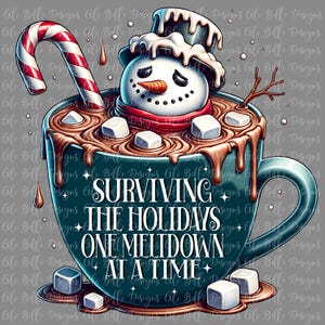 Surviving the Holidays One Meltdown at A Time Png, Christmas Snowman in