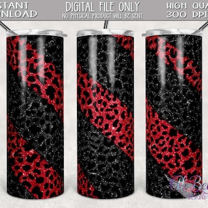 20 oz skinny tumbler design| 20 oz skinny tumbler template sublimation| Red| Black| |Leopard| Glitter| Sublimation Design Download