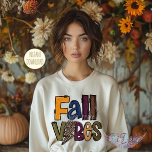 Ambiance d'automne rétro PNG | Sublimation PNG d'automne groovy | Design de chemise d'automne style années 70 | Tendance automne téléchargement numérique pour sublimation