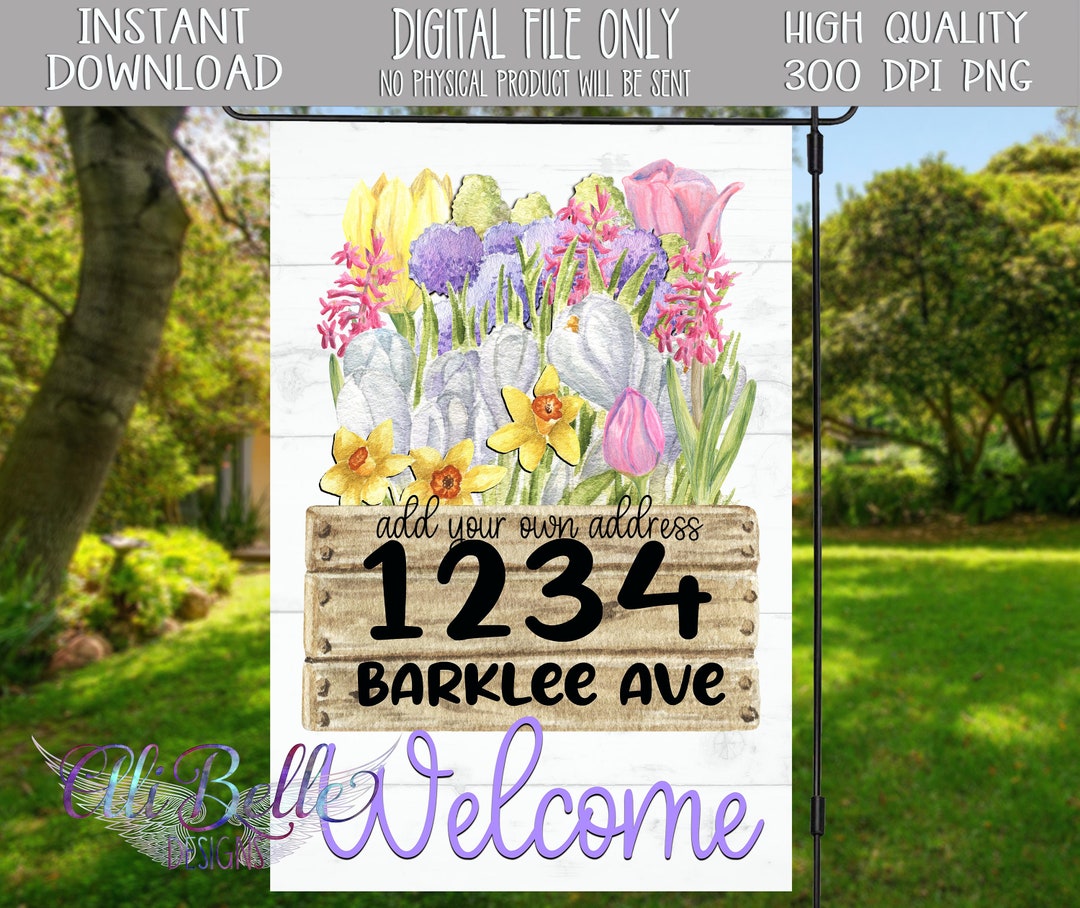 Garden Flag Design Garden Flag PNG Garden Flag Add Etsy