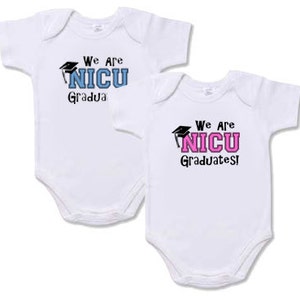 Onesies for Twins GirlsTwin Boys Twin Clothing Set of 2 We Are NICU Grads Twin Baby Clothing Twin Baby Clothing Twin Clothes