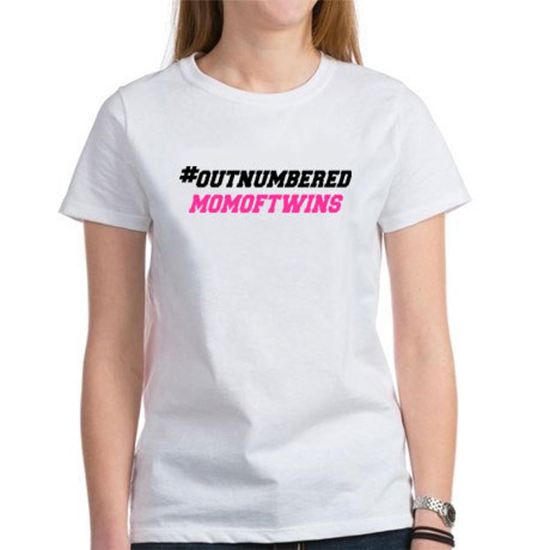 Mom of Twins outnumbered T-shirt - Etsy