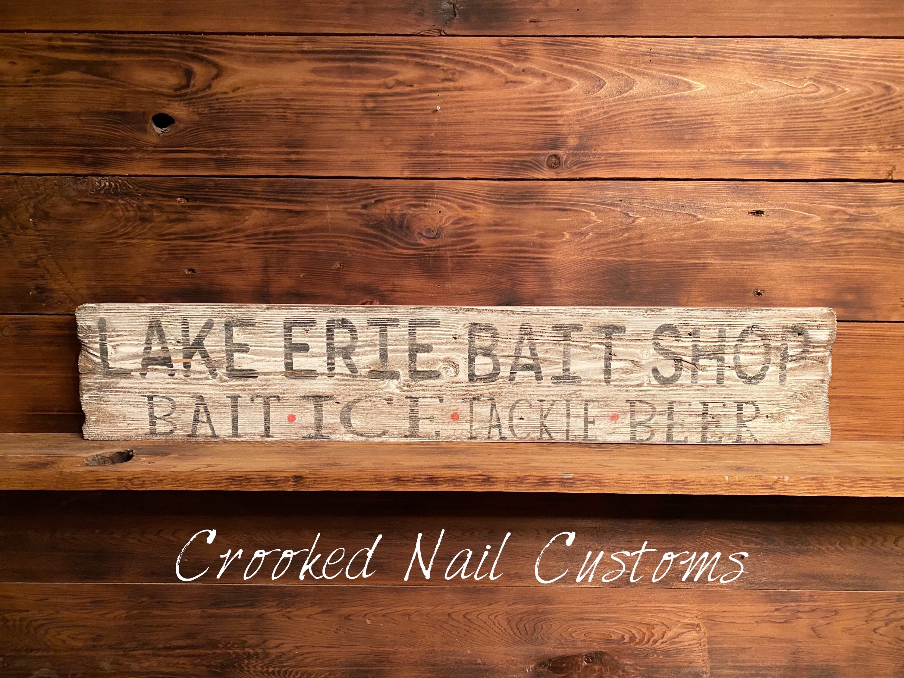 Bait Shop Sign Rustic Decor Vintage Fishing Sign Metal Sign 106180091029