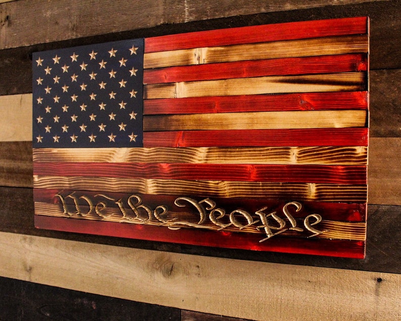 Rustic Flag Rustic Wooden Flag Wooden American Flag Etsy