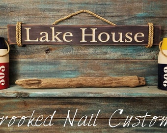 Lake House Wooden Sign | Lake Signs | Beach Signs | Lake Life | Lake Decor | Beach Decor | Lake Cottage | Lake House | Beach House