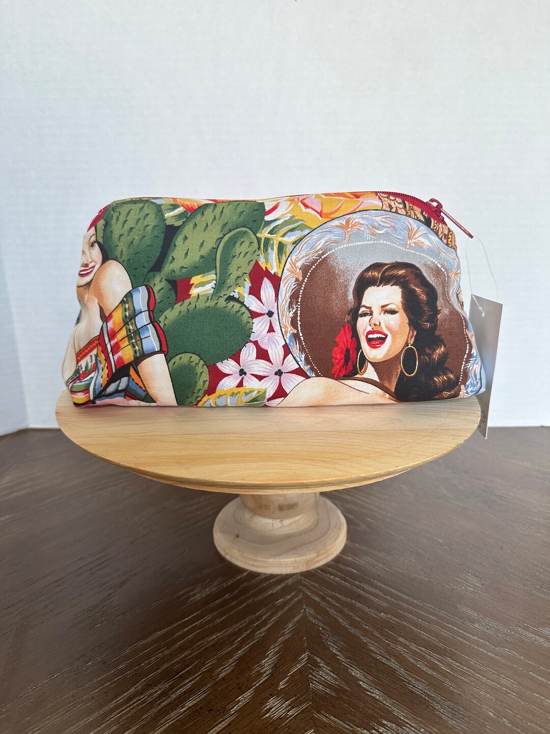Alexander Henry Spanish Mexican Pinup Zipper Bag. Etsy