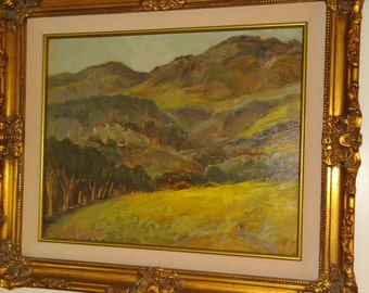 California Listed Artist Thorwald Probst Oil Painting on board