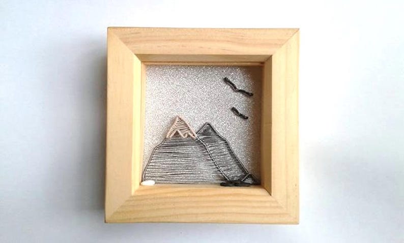 Mountains Shadowbox Frame Art Shadow Box Frame Decoration Etsy