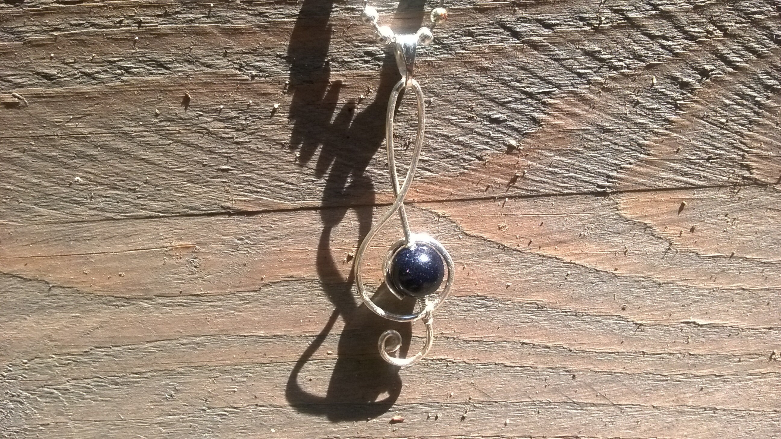 Musical Note Necklace Wire Wrapped Treble Clef Music Note Etsy UK