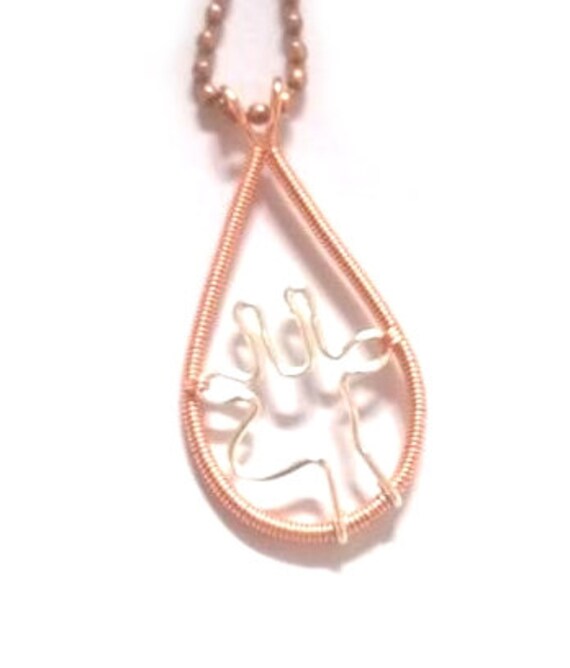 Giraffe Horseshoe 3 Bead Necklace