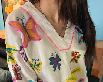 Patch Butterfly Blouse