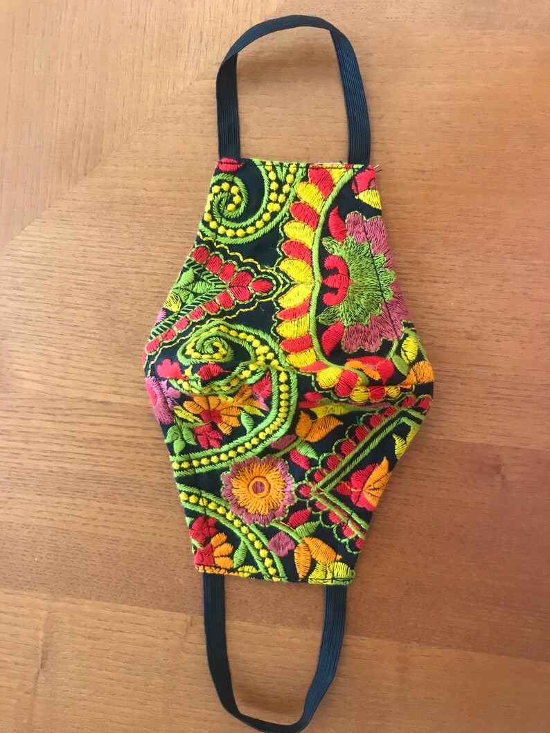 Mexican Style Embroidered Face Masks Washable Hand Etsy