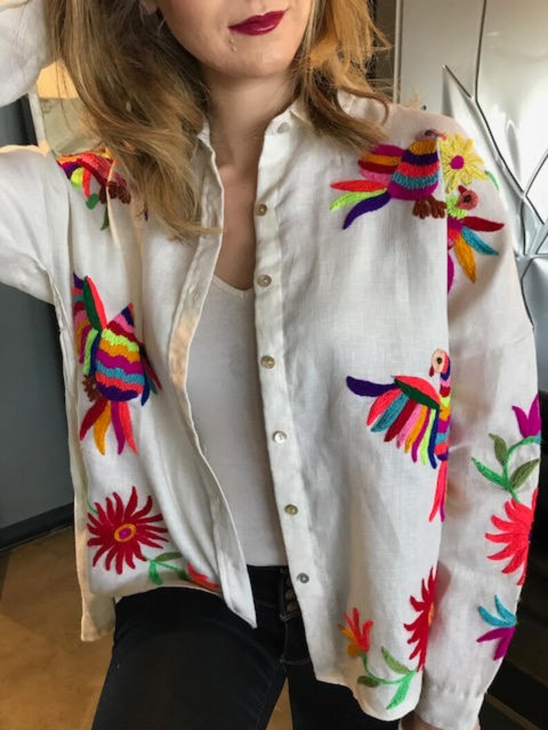 Fiesta Floral Blouse White