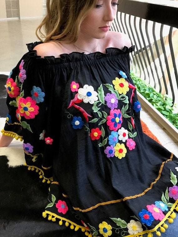 plus size off the shoulder mexican dress