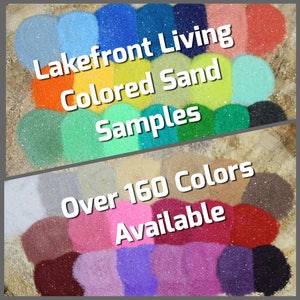 SAND SAMPLES - Color Choices MUST be listed in notes section at checkout - Unity Colored Sand for Wedding Unity Sand - Craft Projects