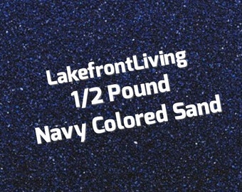 Navy Blue Sand for Wedding Unity Sand - Craft Projects, Kids Play or Fairy Garden - 1/2 Pound