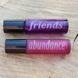Laser Engraved Essential Oil Roller Bottles - Empty Bottles - Roller Bottles - Essential Oil Blends - Oil Bottles - Permanent Label