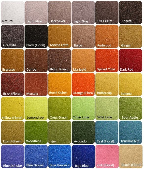 Unity Color Sand Colored Sand for Wedding Unity Sand - Craft Projects, Kids Play or ...