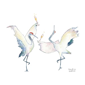 Cranes Dancing With Champagne