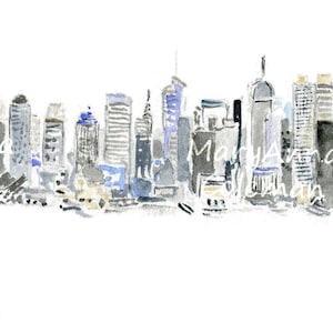NYC Black & White Skyline
