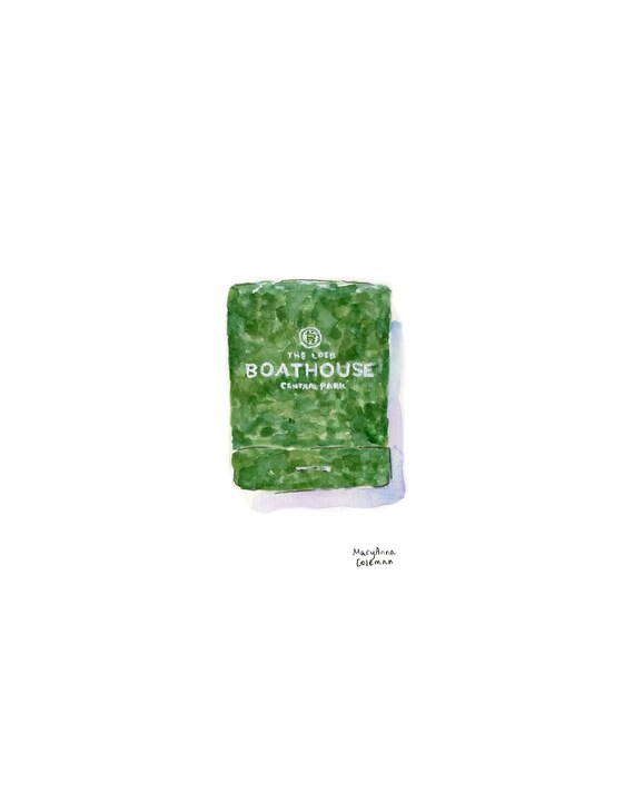 Central Park Boathouse Green Matchbook