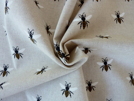 Honey Buzzy Bees Fabric Curtain Upholstery Craft Quilting Patchwork Cushion Bee