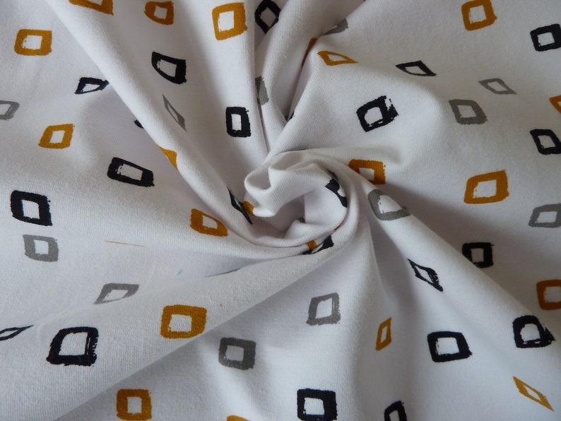 95/%Organic Cotton 5/%Lycra HalfMetre Plain Mustard Stretch Jersey Knit Fabric
