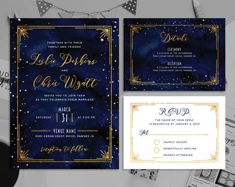 Starry Night Wedding Etsy