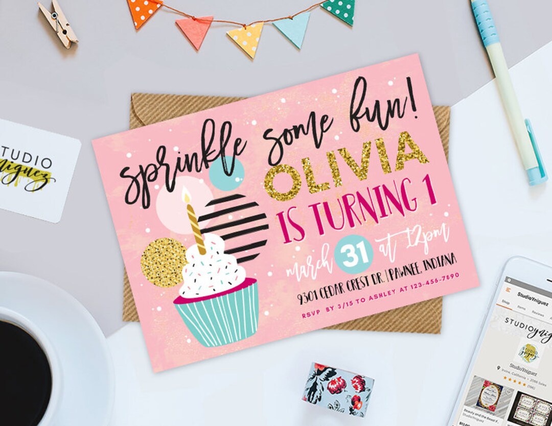Sprinkle Some Fun Birthday Party Printable Invitation - Etsy