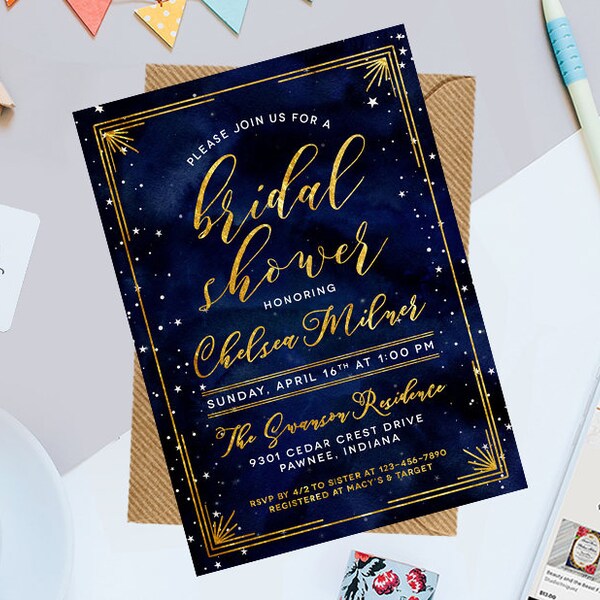 Starry Bridal Shower Etsy