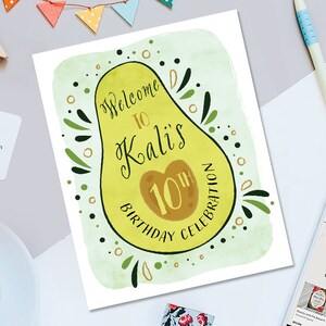 Holy Guacamole 16x20 Welcome Sign, Avocado Printable Welcome Sign, 16x20 Printable Welcome Sign, Digital File Only