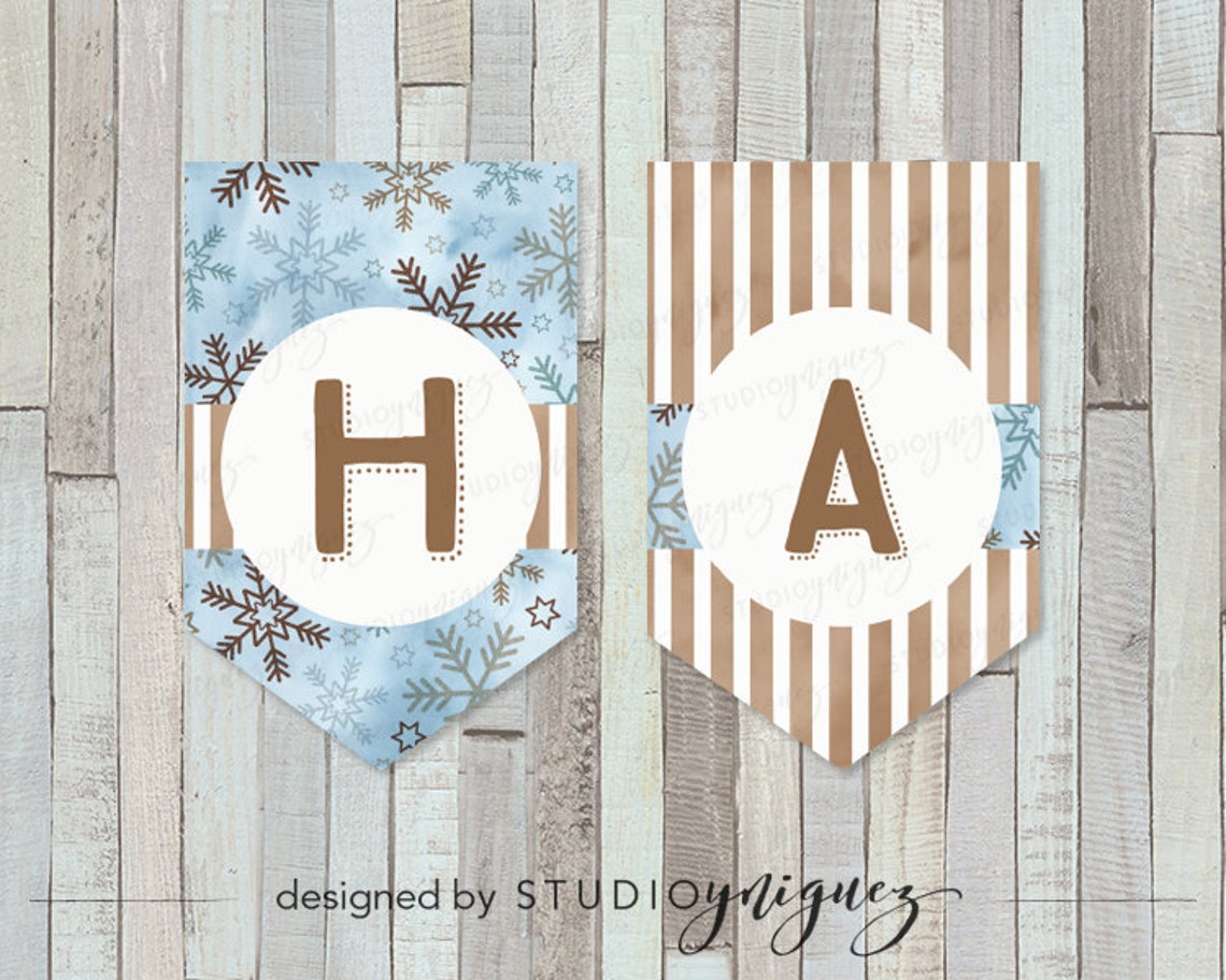 Happy Holidays Printable Banner Christmas Printable Banner - Etsy