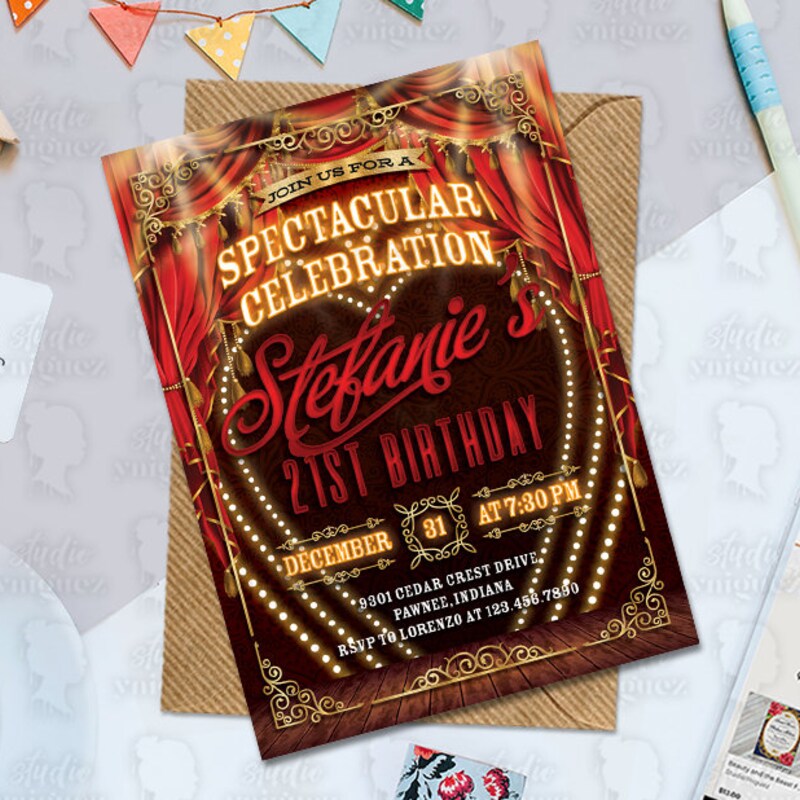 Burlesque Invitation Etsy Burlesque Invitation Etsy