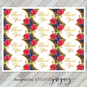 Beauty and the Beast Printable Favor Tags, Printable 3.5 X 2 Favor Tags ...