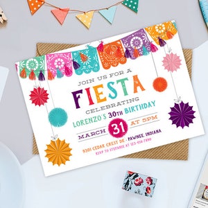 Fiesta Fun Birthday Party Printable Invitation Printable - Etsy