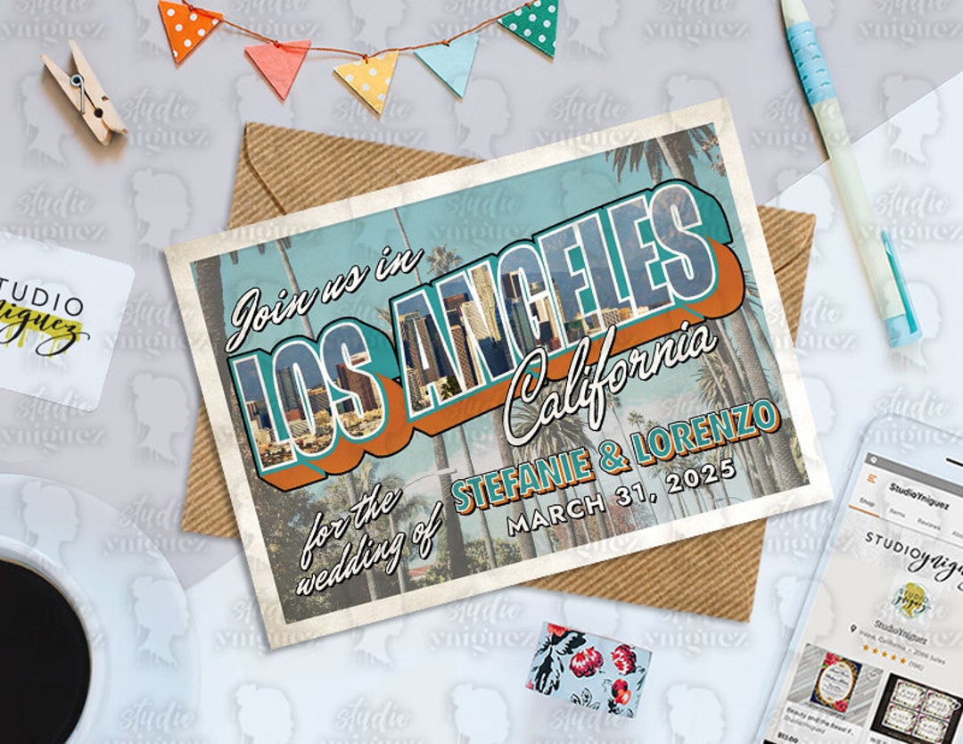Image 5 for Vintage Postcard Save The Date Template