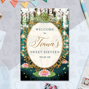 The Frog Prince Custom Printable 24" x 36" Welcome Sign, Custom 24" x 36" Printable Welcome Sign, Frog Prince Welcome Sign, Digital PDF Only