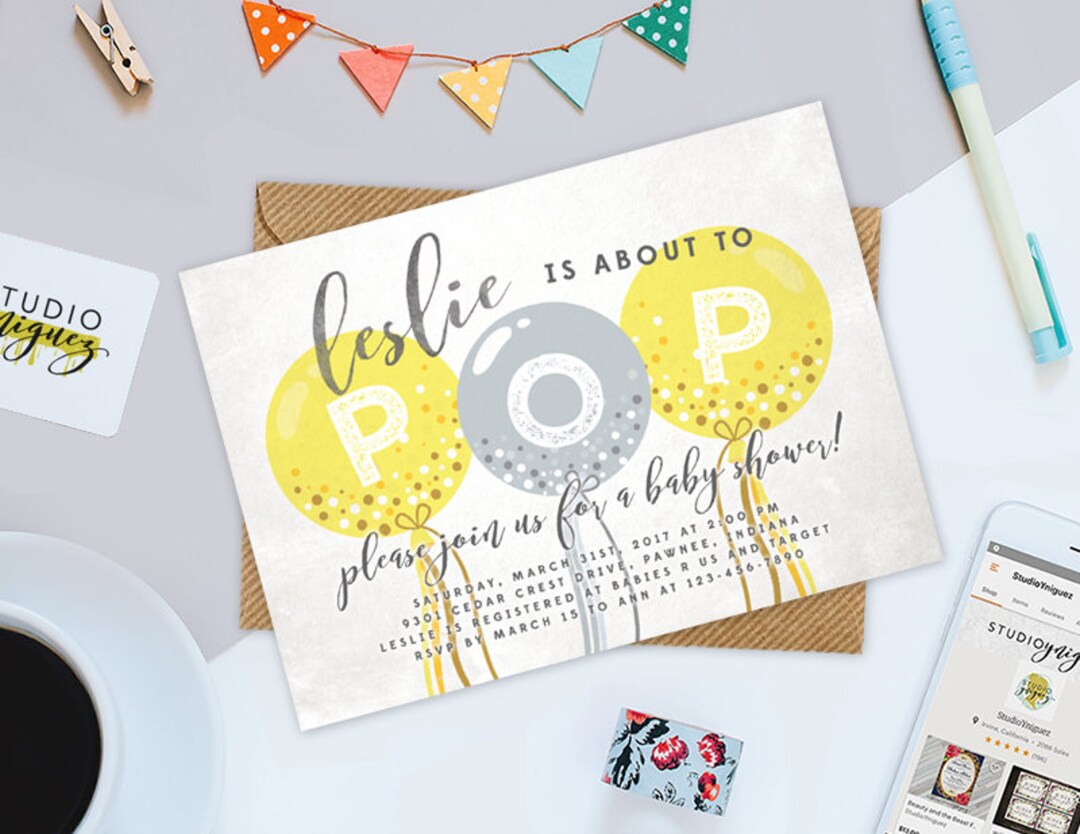 About to Pop Printable Baby Shower Invitation Printable - Etsy