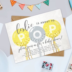 About to Pop Printable Baby Shower Invitation Printable - Etsy