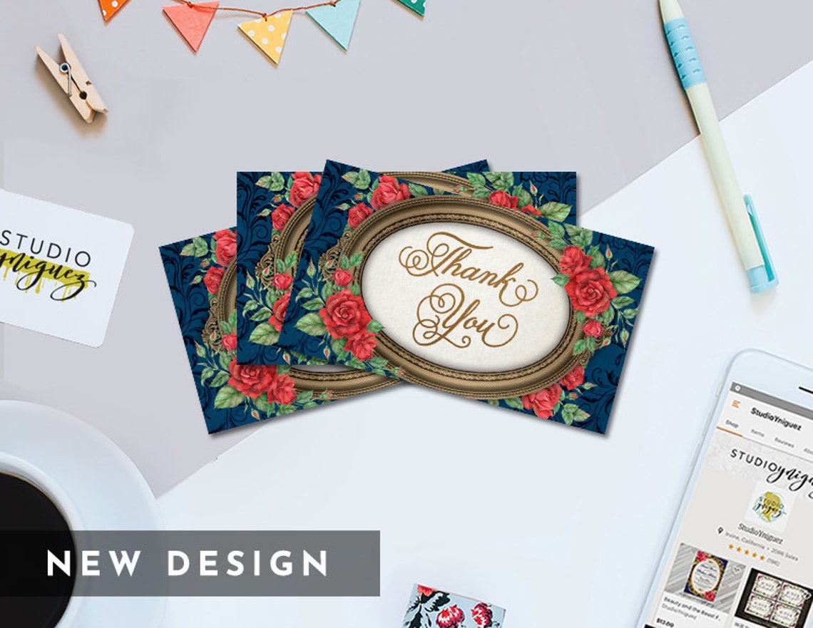 Beauty and the Beast Printable Favor Tags Printable 3.5 - Etsy