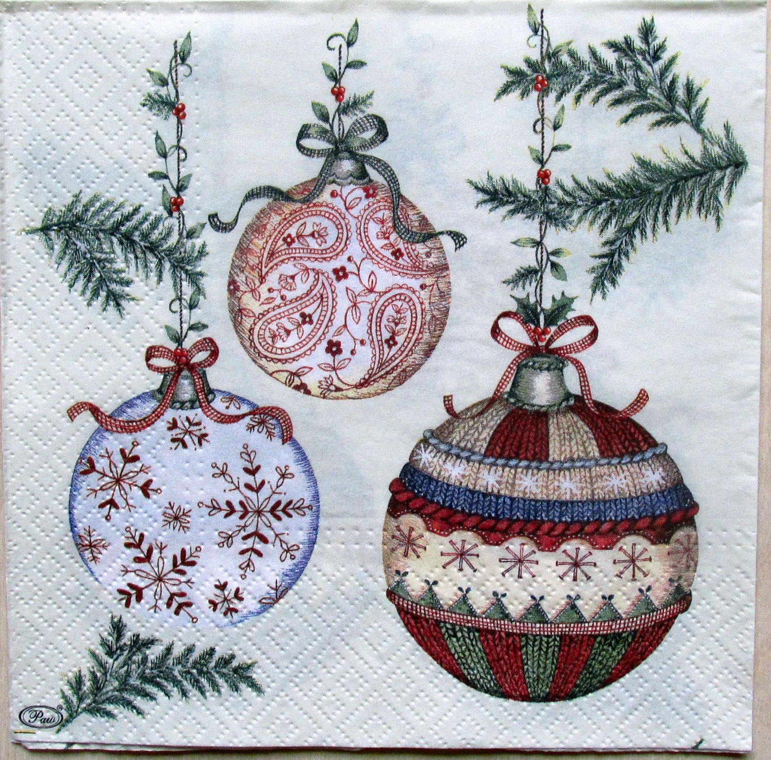 Set of 2 napkins Decoupage paper Christmas and New Year Etsy