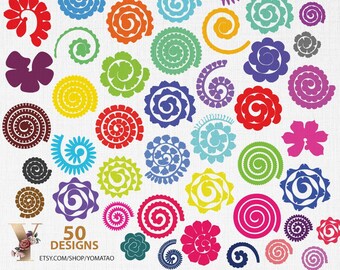 Download Free Rolled Paper Flowers Etsy SVG Cut Files