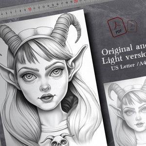 9 Evil Elves Coloring Book, Dark Elves With Horns Coloring Pages ...