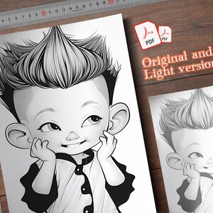 31 Cute Chibi Boys Digital Coloring Book Part 2, Chibi Characters ...