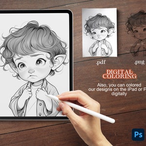 31 Cute Chibi Boys Digital Coloring Book Part 2, Chibi Characters ...